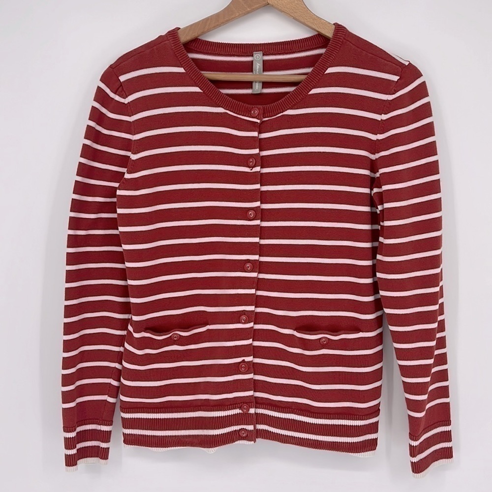 Hanna Andersson Striped Button Down Cardigan Size Small